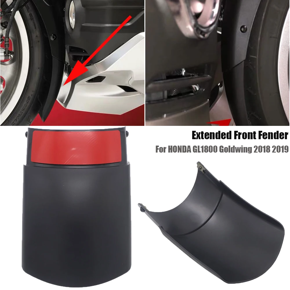 For Honda Gl1800 Goldwing 2018 2019 Front Fender Extension Black New