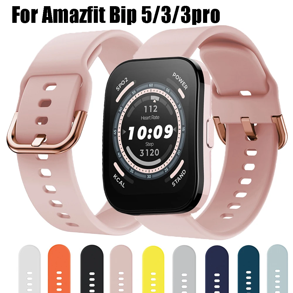Cinturino In Silicone Da 20Mm Per Huami Amazfit Bip 3/Bip 3 Pro Bracciale Sportivo Cinturino Da 22Mm Per Cinturino Di Ricambio Xiaomi Amazfit Bip 5