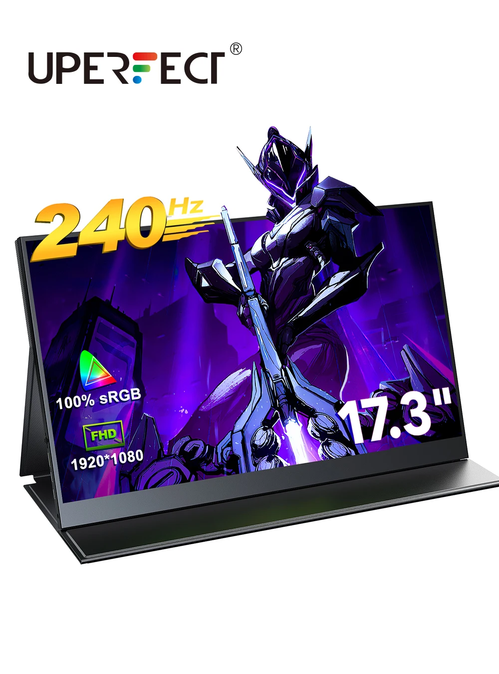 Игровой монитор UPERFECT UGame K5, 240 Гц, 17,3 дюйма, портативный дисплей AMD Freesync 1ms, 8 бит, 100% sRGB, HDR, Type-C, HDMI, поддержка VESA