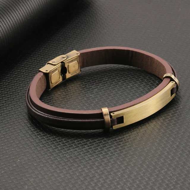 21.5 Cm H Accessories Leather Bracelet Black Rose Gold Men′ S Bracelet  Bracelet Bracelet Accessories Wholesale - China Men's Bracelet and Shell  Bracelet price | Made-in-China.com