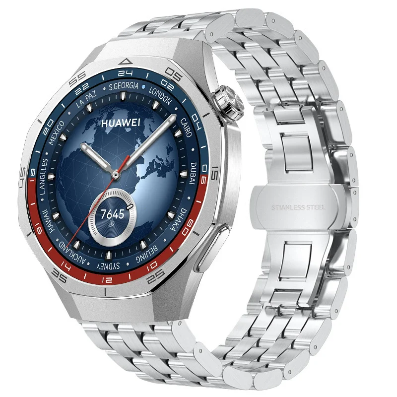 Universal 22mm Stainless Steel Metal Watch Strap Bracelet