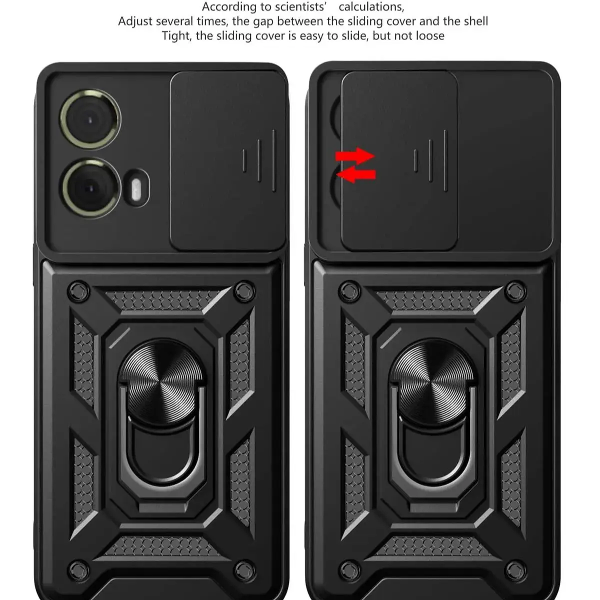 Armored Protective Shell with Magnetic Ring and Camera Protection