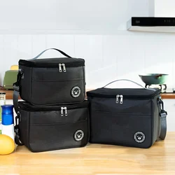 Insulated Bento Lunch Bag - Stylish and Durable Food Carrier - L (Black)
