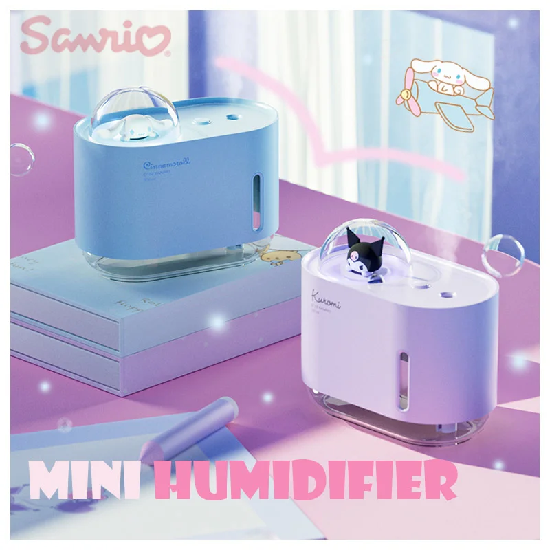 

Милый увлажнитель воздуха Sanrios в стиле аниме Kuromi Cinnamoroll с мультяшным рисунком, Ароматический диффузор со светодиодной подсветкой, искусственная комната, Декор, подарок