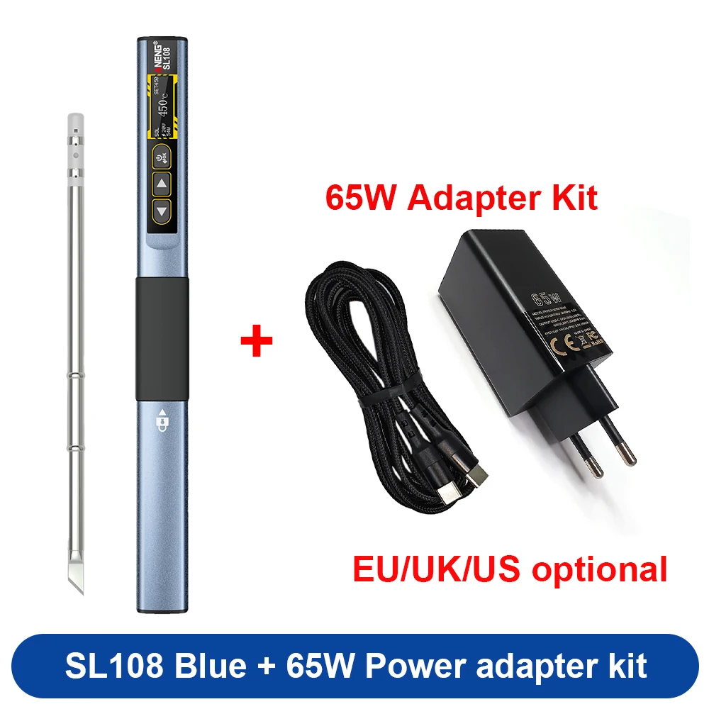 SL108 T12 Soldering Iron Portable 96w 100-450°C Adjustable Temperature Digital S