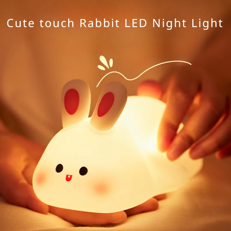 

Cute Book Light Silicone Led Bedside Lamp Touch Sensor Silicone Colored Children's Night Light Bedroom Desk Lamp Christmas Gift
