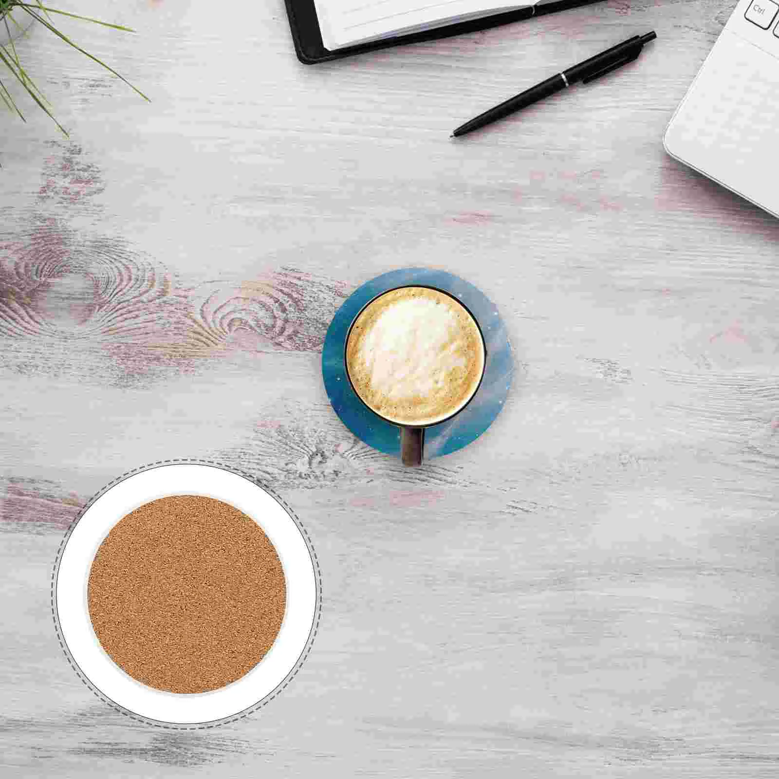 

10 Set Cup Holder for Car Ceramic Coasters Thermal Transfer Portable Teacup Mat Placemat Heat Sublimation