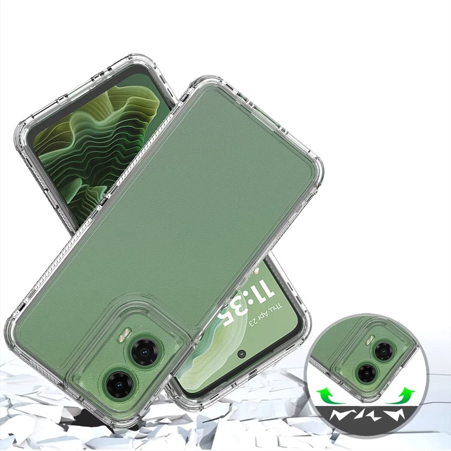 Durable Transparent Cell Phone Case with Enhanced Drop and Shock Protection