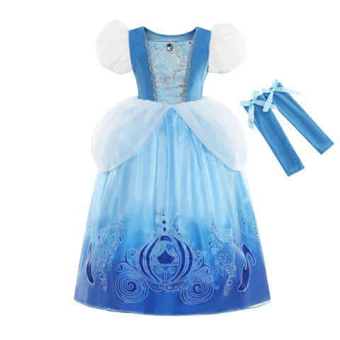 Pumpkin Car Print Cinderella Puffy New Dress Dress Print Gradient Cinderella Costume