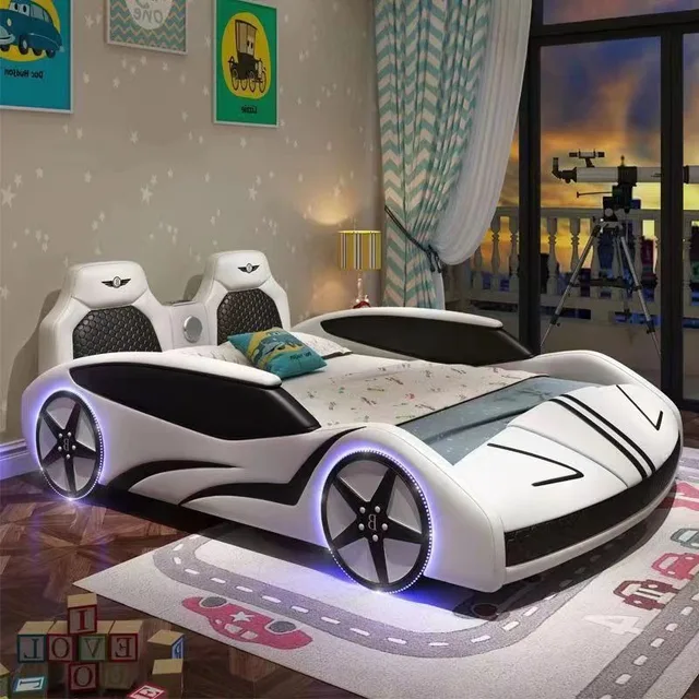 Forme de voiture normale lits pour enfants garde-corps de sécurité conception unique lits pour enfants parc Style moderne Lit Enfant meubles pour la maison 1