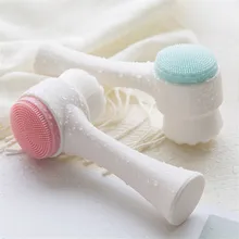 

3D Cleansing Massage Brush Face Product Skin Care Tool Double-sided Silicone Cleansing Brush Portable Manual Cleansing Brush