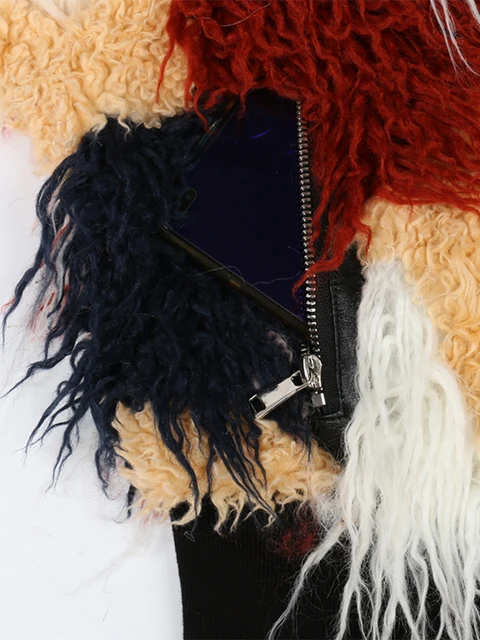 Patchwork Shaggy Jacket 2