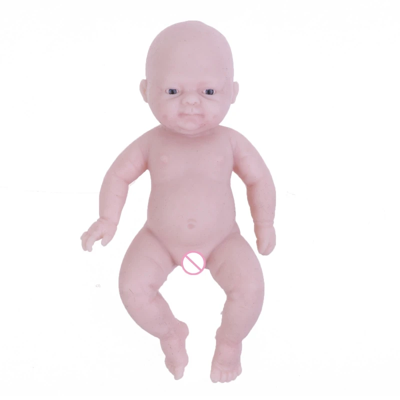 

4.33in Baby for Doll Detailed Paint Xmas Unpainted/Uncompleted for Doll Interactive Toy Infant Gift for Baby New Year Re