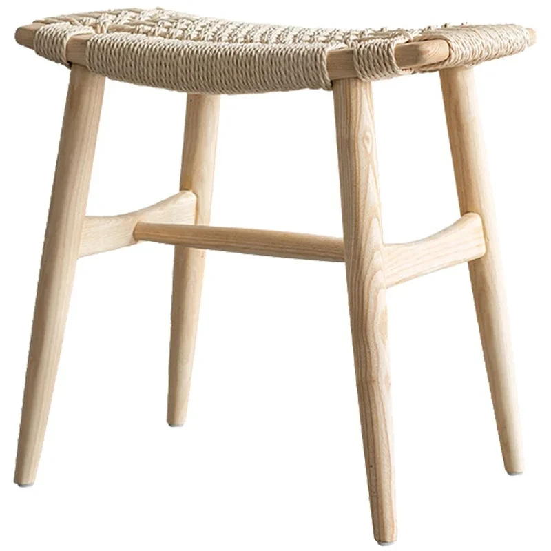 PurelyFeel-Nordic-Solid-Wood-Rope-Stool-Restaurant-Small-Stool-Family ...