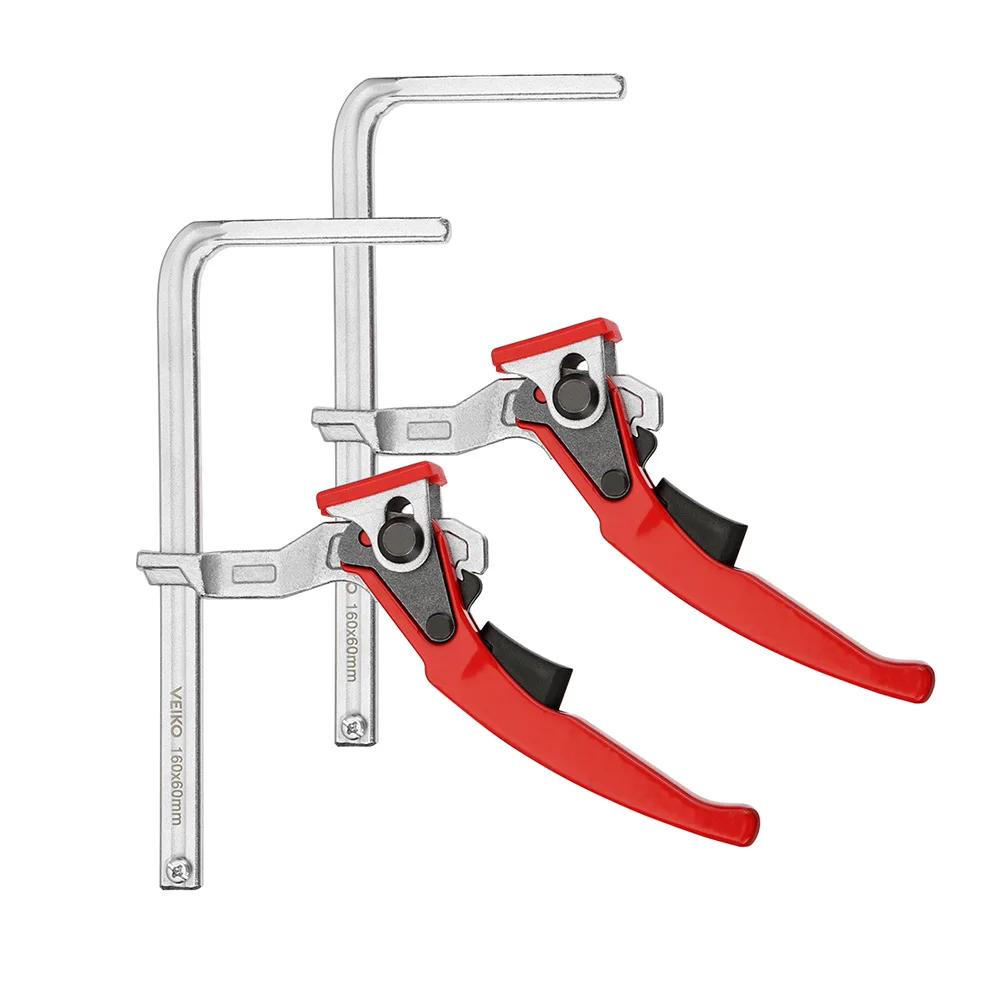 Veiko-alloy Steel Upgrade Quick Ratchet Track Saw Mft Clamp Mft Table Carpintaria Guia Rail Clamps Vk-rc1 160 mm x 60 mm Pcs