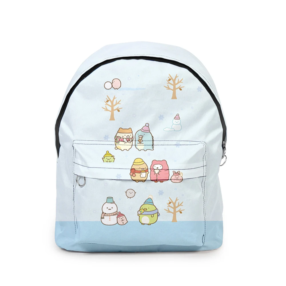 

Модные Молодежные школьные ранцы Sumikkogurashi, рюкзаки для ноутбука, водонепроницаемые забавные дорожные сумки из ткани Оксфорд с 3D-принтом для мальчиков и девочек