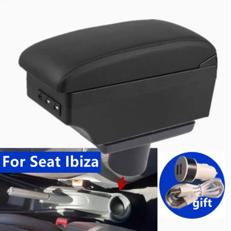 Für Seat Ibiza Armlehne Box Für Seat Ibiza 6j Ibiza 6L Auto Armlehne Auto Lagerung box 2010-2019 gewidmet Nachrüstung Auto Zubehör