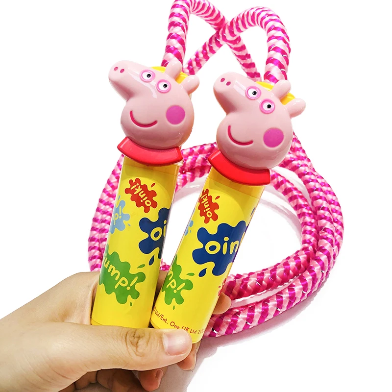 Peppa Pig Skipping Rope Portable Fitness Equipment Children Sports Fitness Anime Jump Rope Length 7 Feet Stay Fit Kids Toy Gifts