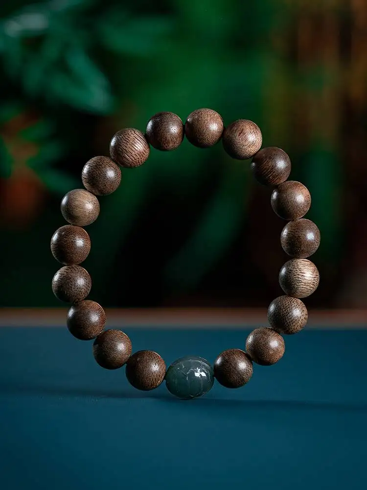 

Natural Agarwood Bracelet Wooden Buddha Beads For Female And Male Couples Nine Minutes Submerged Old Material Indonesian