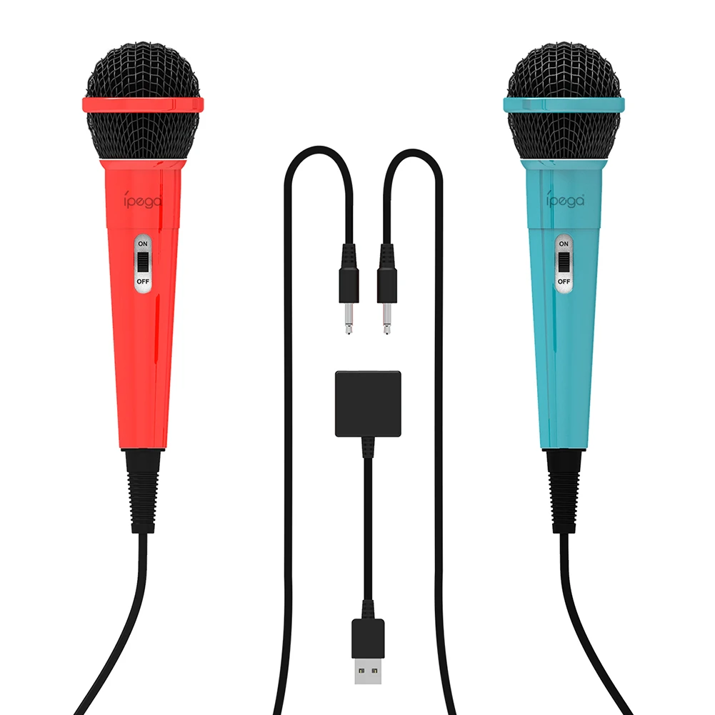2 Pieces Of PG-SW089 USB Dual Wired Microphone For NS/PS4/PS5/PC/Xboxone Game Consoles Singing Games