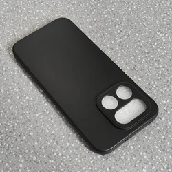 Slim Black Matte Silicone TPU Case - Soft Protective Bumper Back Cover for Realme 16 Pro+ (Black)