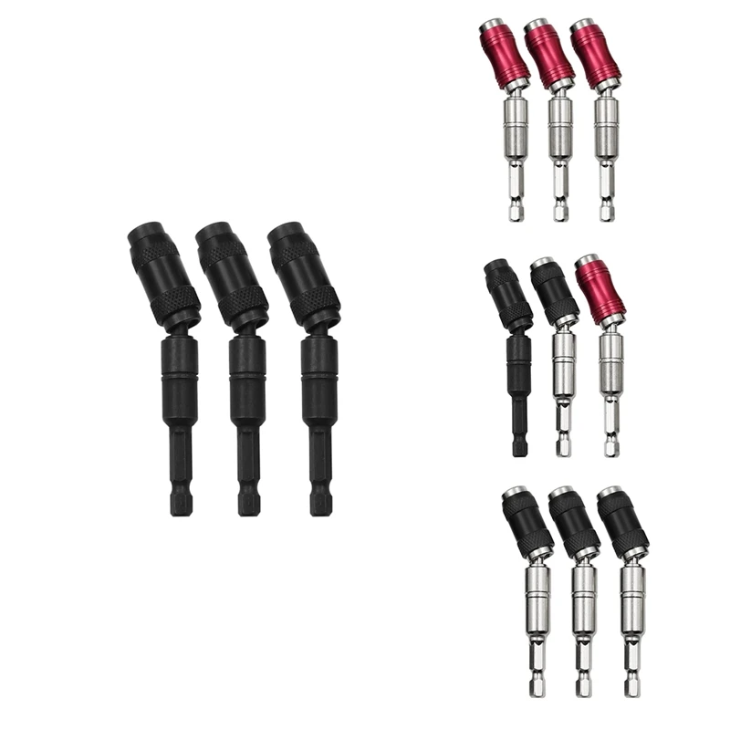 3Pcs Pivot Drill Bit Holder, Swiveling Bit Tip Holder