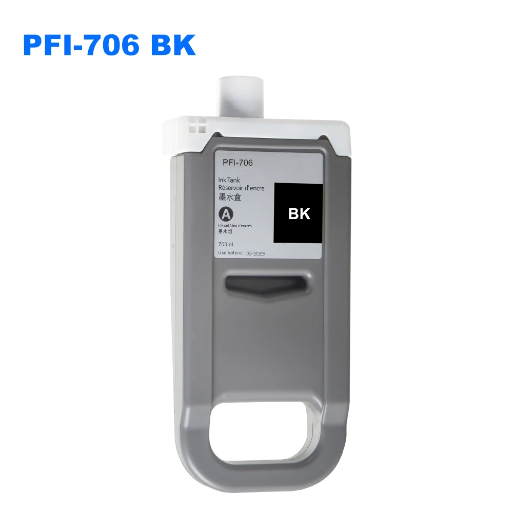Cartucho de Tinta 700ml Compatível para Canon Ipf 8400 Ipf9400 Ipf8410 Ipf9410 Ipf8410s Ipf9410s Tinta Corante 12 Cores Pfi706 Pfi706 - Imagem 4