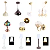 Hot 1/12 Scale Miniature Dollhouse Ceiling Lamp Wall Light Mini LED Lighting Desk Lamps Pretend Play Doll Furniture Accessories 1