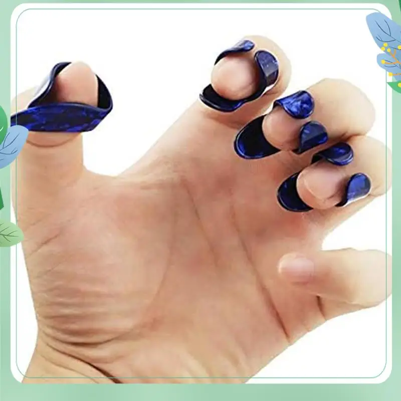 SYDS Finger Picks, Medium, Flat Thumbpicks, Celluloid Guitar Finger Picks (24 Pieces Picks)