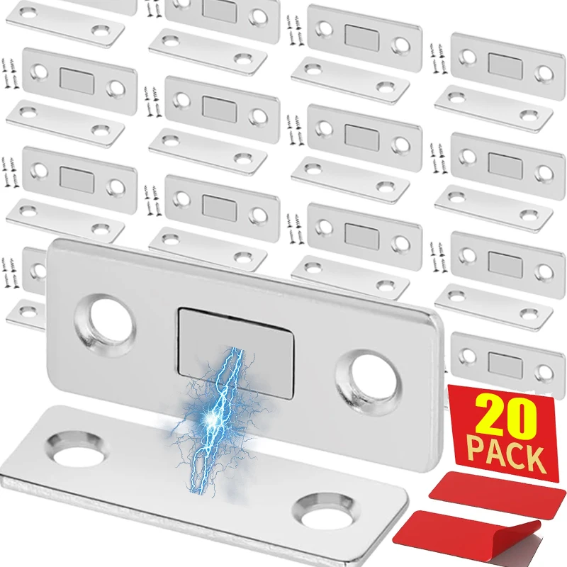 Strong Magnetic Cabinet Catches with Screw Ultra-Thin Door Magnets Stop Invisible Adhesive Magnet Catch For Drawer Closet Closer