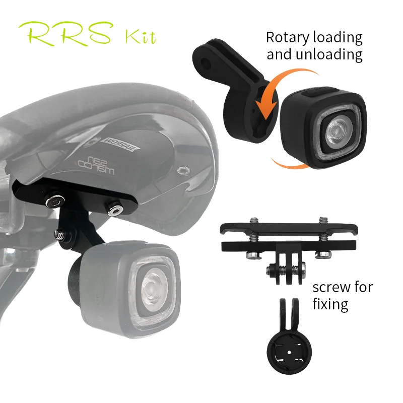 Rrskit For Magicshine Tail Light Holder  Gopro  Rn120 Holder Double Hole Adapter Seat Cushion Bow Mounting Bracket Accessories