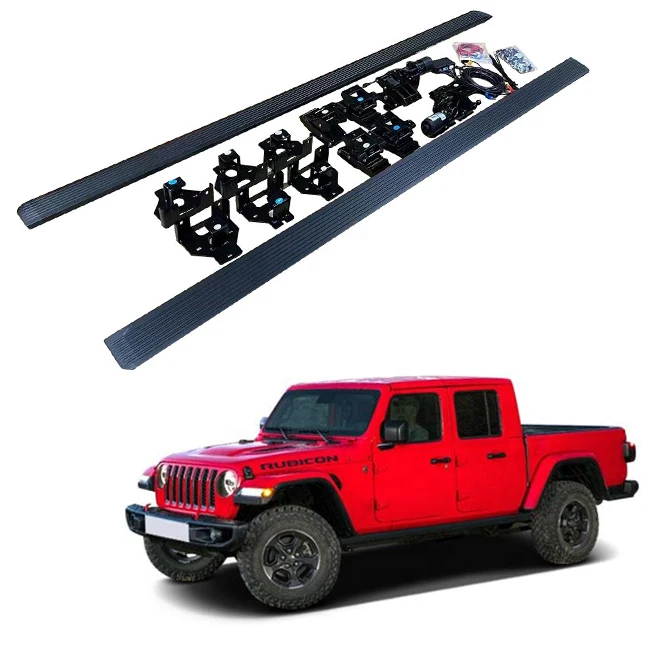 

Wholesale Auto Parts 4x4 Pickup Electric Side Step Truck Aluminum Foot Step Automatic Running Boards for Jeep Gladiator 2022