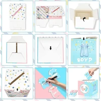 Boîte de vote pour révélation du sexe de bébé, décorations de réception-cadeau pour bébé, Invitations de fête, jeux de vote, il ou elle, fournitures de fête pour révélation du sexe 5