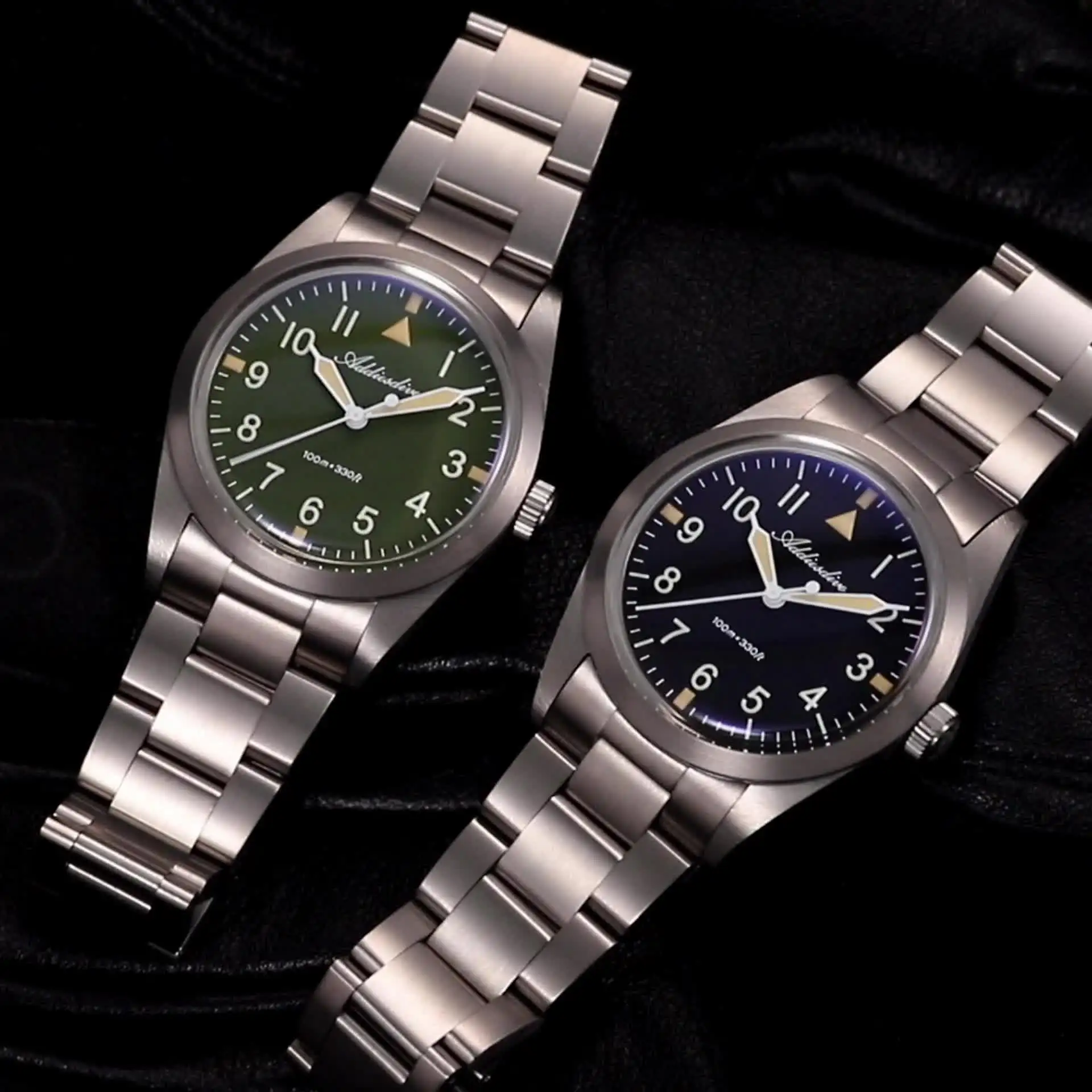 ADDIESDIVE AD2502 Luxury Military Titanium Watch Japan VH31 Quartz