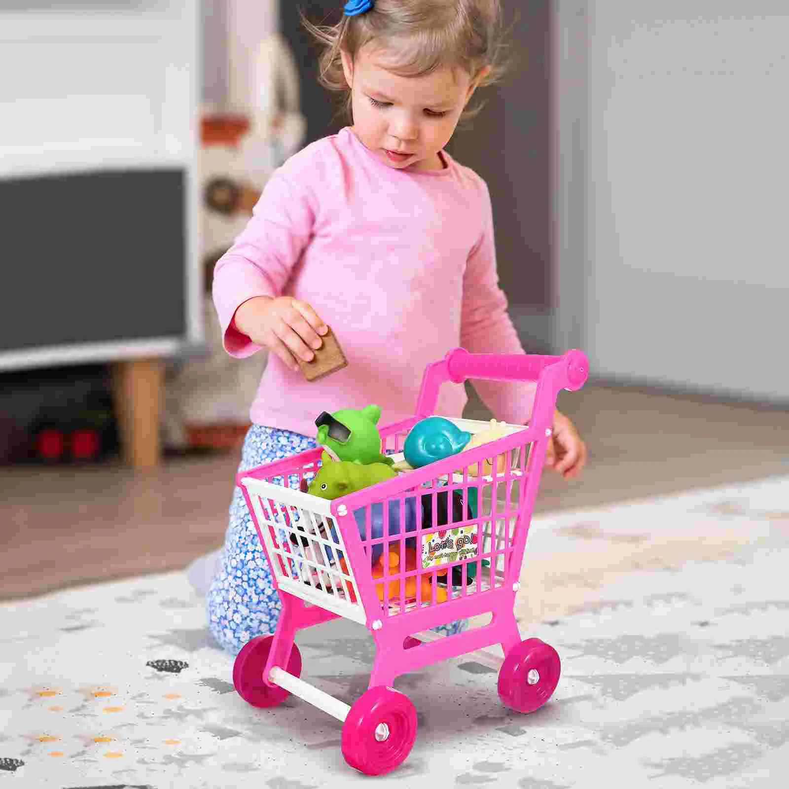 Simulation Shopping Cart Toy Grocery For Toddler Supermarket Kid Toddlers Kids Baby Stroller Simulation Shopping Cart Toy 3