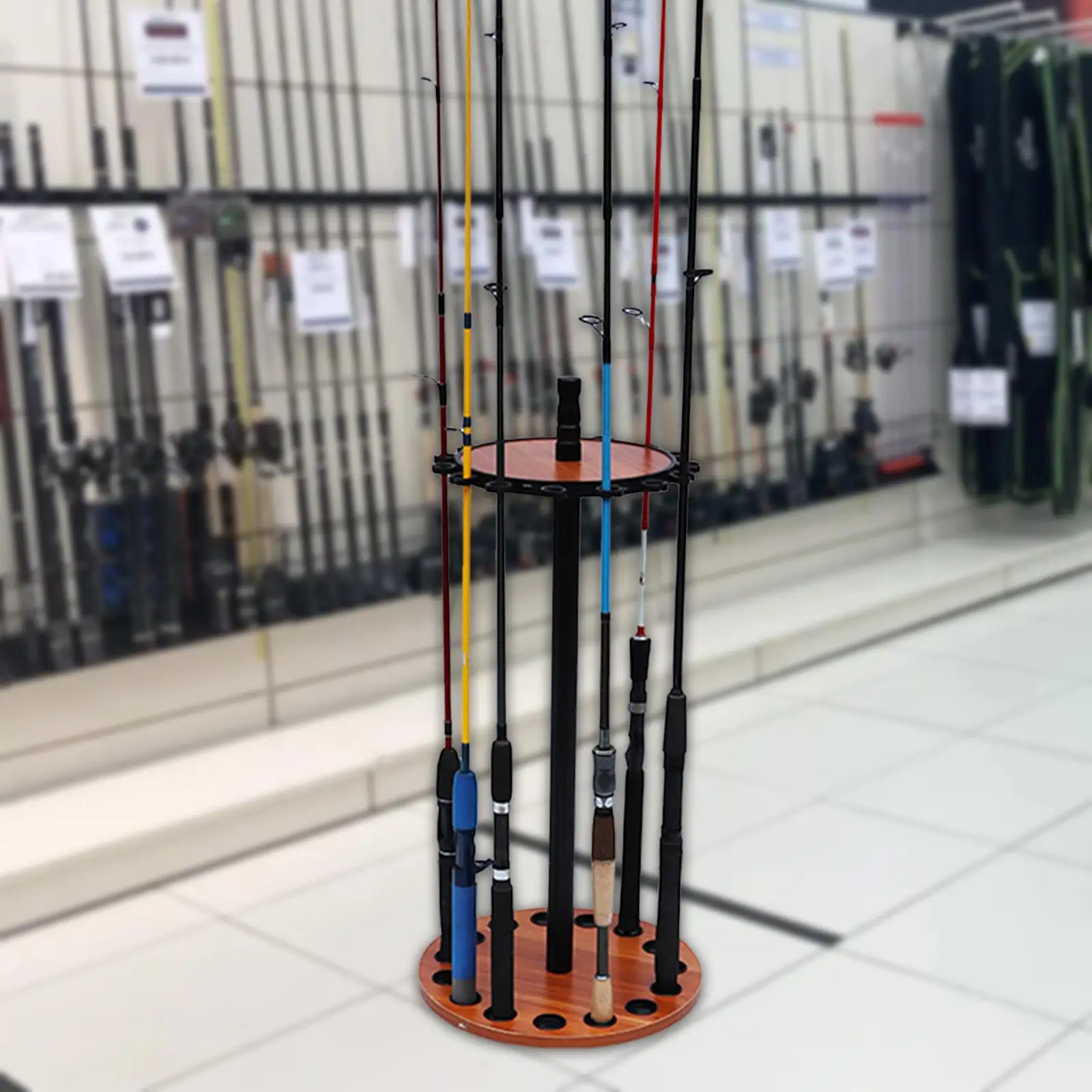 Fishing Rod Holder Organizer Support 15 Hole Detachable Fishing Pole Holder