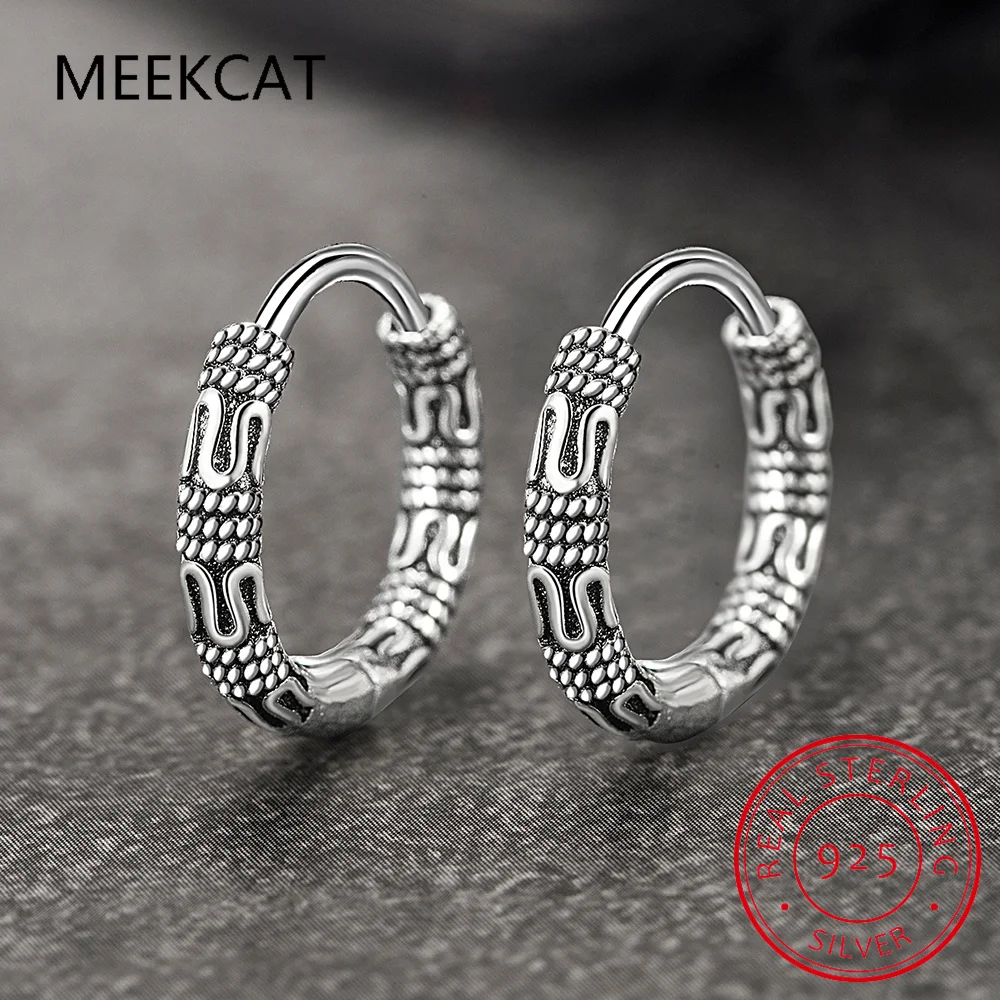 

Серьги-кольца женские из серебра 925 пробы с рисунком