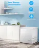.Ft Deep Compact Freezer, Chest Freezer with a Removable Basket 7 Gears Adjustable Temperature Control(-18°F to -46°F) for Garag 2