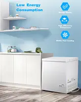 .Ft Deep Compact Freezer, Chest Freezer with a Removable Basket 7 Gears Adjustable Temperature Control(-18°F to -46°F) for Garag 2