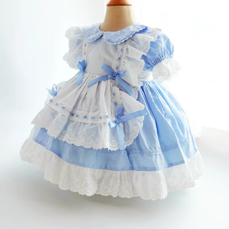 

Boutique Tutu Infant Dresses Girls Spanish Dress Vintage Lolita Baby Girl Wedding Ceremony Girl Dress Summer Princess Kawaii