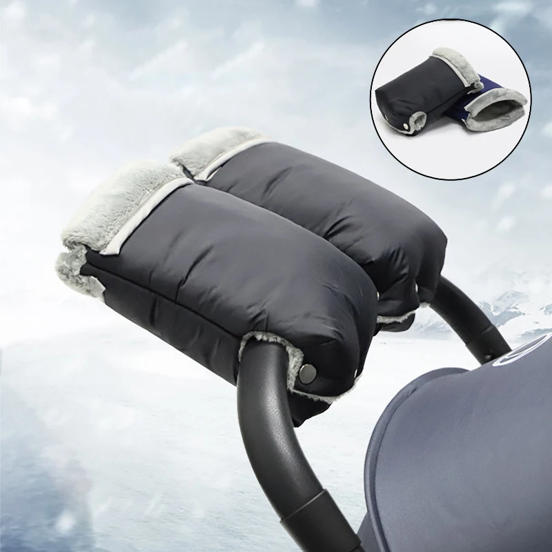 Stroller Accessories Stroller Gloves 2pcs Winter Warm Stroller Gloves Waterproof Gloves Pram Accessory Stroller Mitten Winter Warm pram hand muff Mitten baby