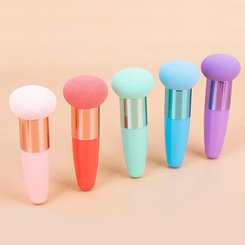 New multiple styles makeup brush puff beauty makeup sponge with handle