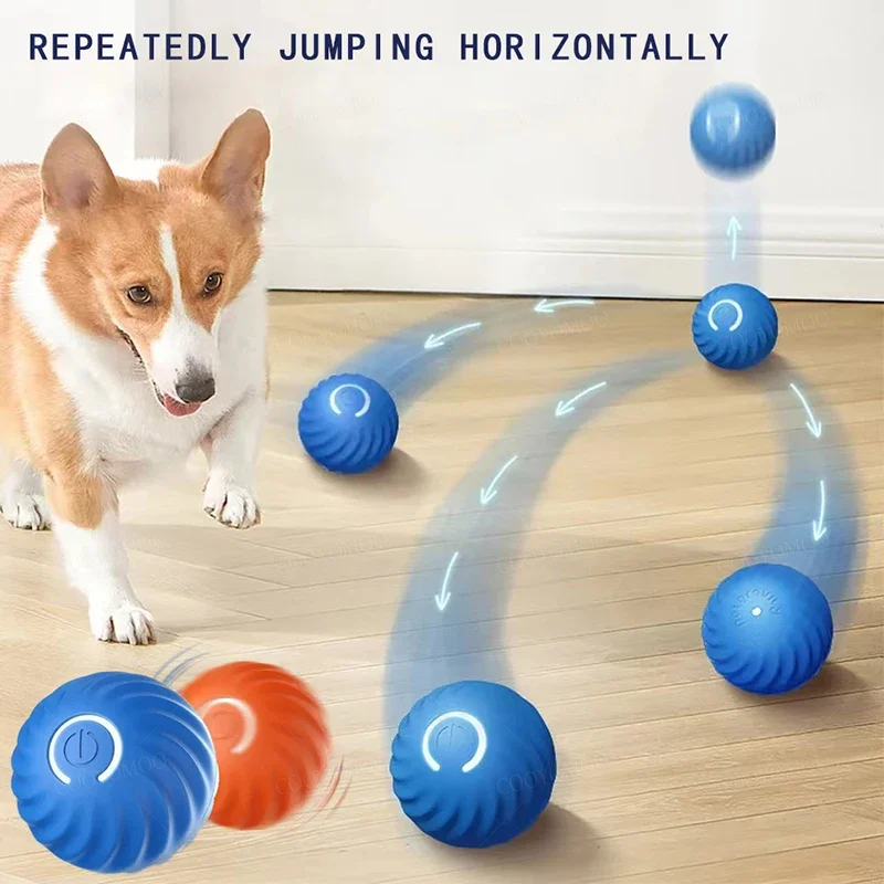 Dog Toy Ball Automatic Moving Bouncing Rolling Ball USB Smart puppy Interactive Dog Chew Toy Ball Cat Products 1