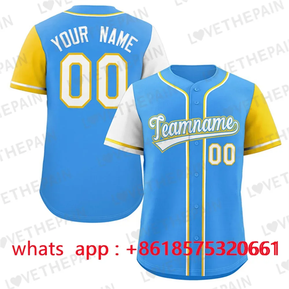 Personalization Baseball Jersey Print Team Shirt Personal Name Number Hip Hop Sportswear Baseball T-shirt Men/Women/Kids