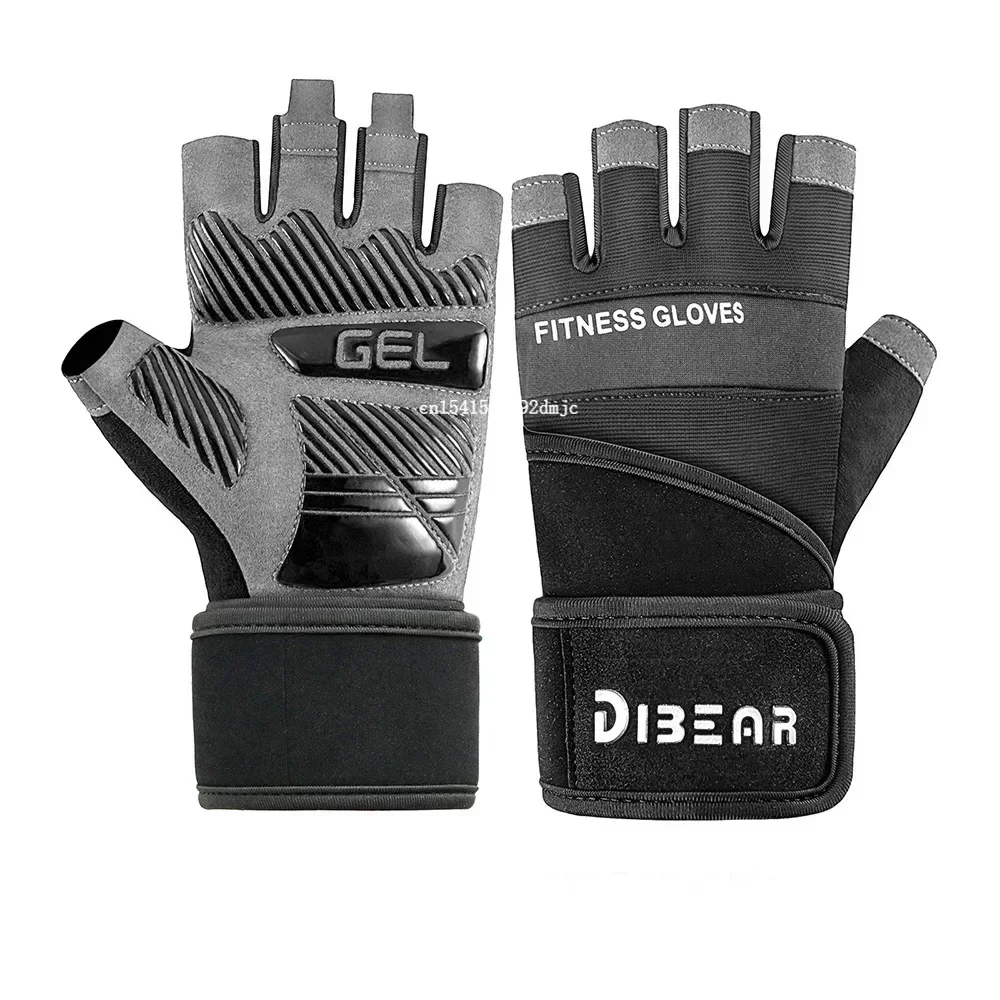 Sport Gloves Weight Lifting Gloves Weightlifting Gloves Half Finger Gym Gloves Weightlifting Dumbbell Training Anti-Slip Fitness Wrist Support Workout Crossfit Exercise