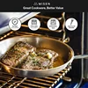 Misen 5-Ply Stainless Steel Cookware Set: 3 QT Stainless Steel Saucier with Lid, Saute Pan with Lid & 10" Frying Pan 6