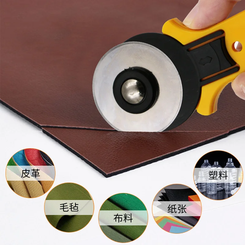 20pcs 45Mm Cutting Round Cutter Wheel Cutting Round Roller Knife Patchwork Hob Yellow
