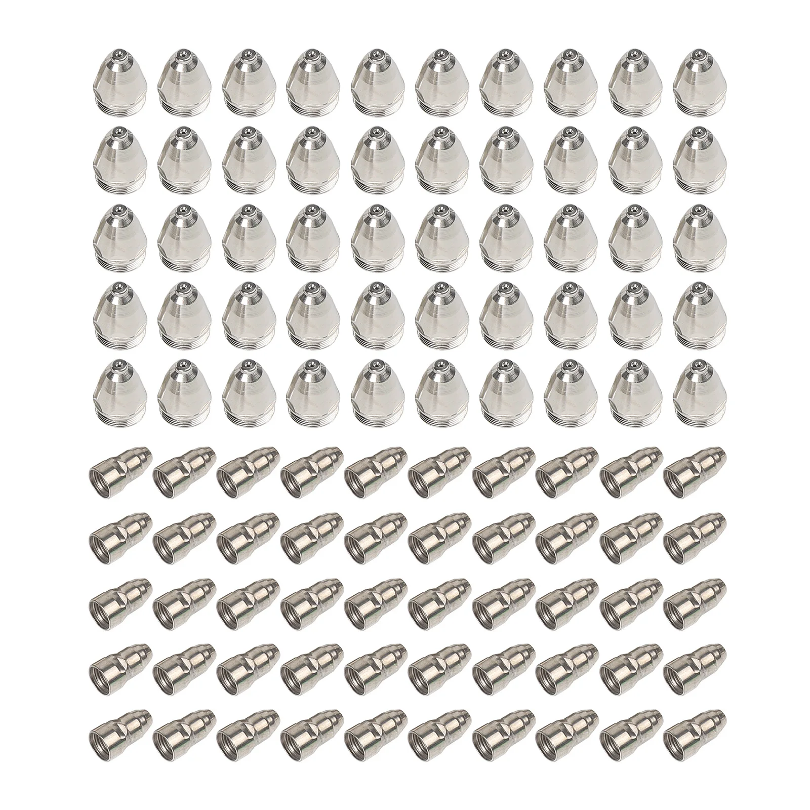 P80용 플라즈마 절단 토치 소모품 100개는 향상된 절단 성능을 위해 전극 및 노즐을 포함합니다.