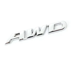 3D Metal AWD Logo Car Trunk Emblem & Fender Badge Decal Sticker - 15.3cm x2.5cm (Silver)