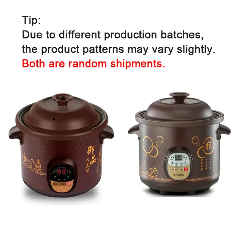 DMWD Smart Slow Cooker Household Steam Stew Multifunction BirdsNest Pregnant Tonic Baby Supplement Nutritious Purple Sand Liner 6